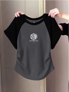 Áo Thun Cotton Tay Ngắn Cho Nữ Dáng Ôm Vừa Vặn Cổ Tròn in Họa Tiết Thời Trang Mùa Hè Thường Ngày