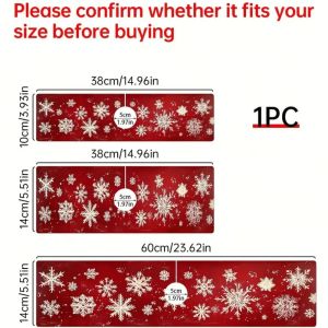 VIKAMA Christmas Snowflake Bathtub Molding for Kitchen Quick-Drying Water Absorbing Sink Mat Holiday Home Decoration