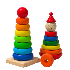 MWZ | Baby Ring Stacking Wooden Montessori Educational Toy