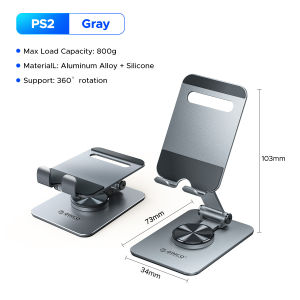ORICO | ORICO Aluminum 360 Rotation Mobile Phone Holder Universal Bracket Folding Dual-Axis Alloy Adjustment Design Stable For iPhone