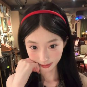 Elegant Red Silk Satin Hairband Korean Style Fashionable Fresh out Cute Sweet Hair Accessories Vintage Feelings Headbands