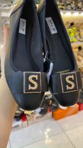 Giày búp bê đế bệt đính nơ