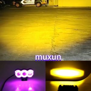 Lampu Tembak Led Foglamp CR7 SQL 3 Mata Laser Gun Putih Kuning 2 Warna Waterproof CR7 Lampu Tembak 3 Mata High Low