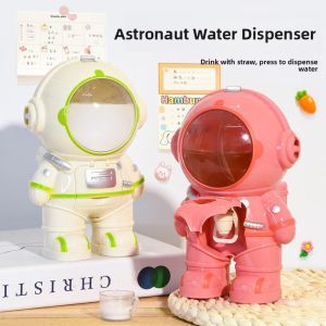 MONLEYTA | Astronaut Water Bottle Large Capacity Outdoor Straw Cup Child Anti-fall Beverage Dispenser High Value Visual Appeal