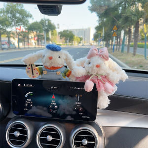 Cute Ear Drop Rabbit Doll Car Decorations New Car Gifts Womens Style Dashboard Decorations Vehicle Interior Accessories