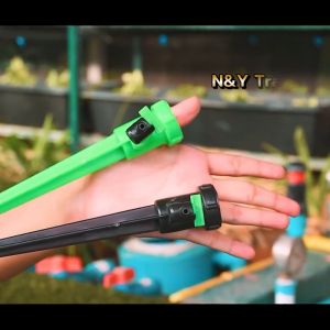 371-V 371-V1 ที่รดน้ำต้นไม้อัตโนมัติ ขาปักน้ำหยดใส่ขวดน้ำ รดน้ำต้นไม้สะดวก + วาล์วหรี่ 5/7 มม. ประหยัดน้ำ รดน้ำสม่ำเสมอ