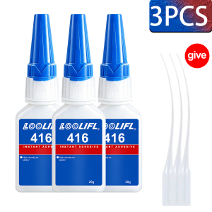 LOOLIFL | New Multi‑Purpose Quick Dry Super Glue High Strength Clear Strong Instant Adhesive For Jewelry Model Plastic Metal Bond DIY Tool