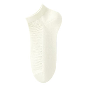 Zhuji Womens Short Socks Pure Cotton Sport Thin Breathable Summer Sweat Absorbent Mesh Anti-Odor Mid-Calf Boat Socks