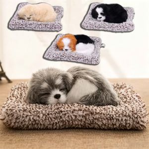 Car Activated Carbon Stuffed Toy Lovely Simulation Animal Plush Sleeping Dog Auto Interior Decoration Ornament