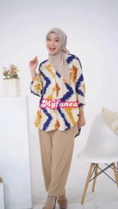 Myfanea - Nadia One Set - Setelan Baju Dan Celana Panjang Wanita Dewasa - Katun Rayon Motif Terbaru