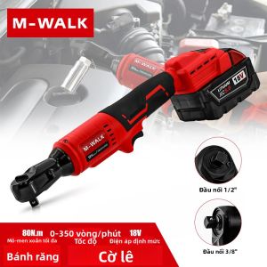 M-WALK 18V Điện Không Chổi Than Cờ Lê Điện 80N.m Góc Phải Bánh Cóc Tốc Độ Biến Đổi Cho Milwaukee Pin Nhà DIY Dụng Cụ Sửa Chữa