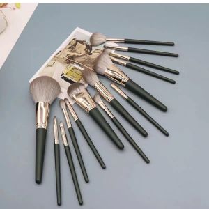 BAFUL 14 sets of advanced makeup brushes complete set of green powder brushes basic brushes.