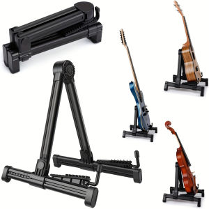 1 Guitar Stand Folding Frame Floor Universal Abs Acoustic Classical Electric Bass Banjo Ukulele Portable