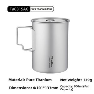 Tiartisan | Titanium Foldable Portable Large Capacity Cup