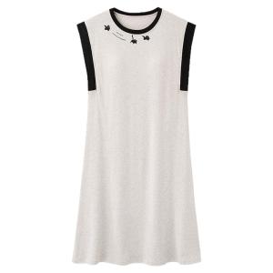 Miiow | Cat Woman Sleepwear Summer Thin Soft Casual Home Clothes Womens Dress With Chest Pad Outdoor Wearable Mid-Length Midi Dress