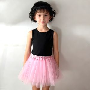 Girl Elastic Ballet Dancewear Tutus Mini Skirt For Birthday Party Dance 3 Layer Tulle Tutu Skirt for Kids Princess 2-8Y Girls