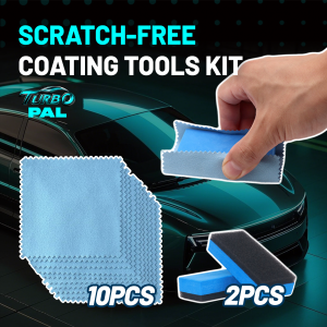 TURBOPAL 12pcs Scratch-Free Coating Applicator Kit Micro-Suede Cloths & Ultra-Thin Foam Applicators for Scratch-Free Detailing