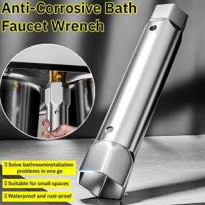 Anti-Corrosive Bath Faucet Wrench Laborsaving Multifunction Flume Hexagonal Wrench Anti-Slip Doubleended Wrench Set