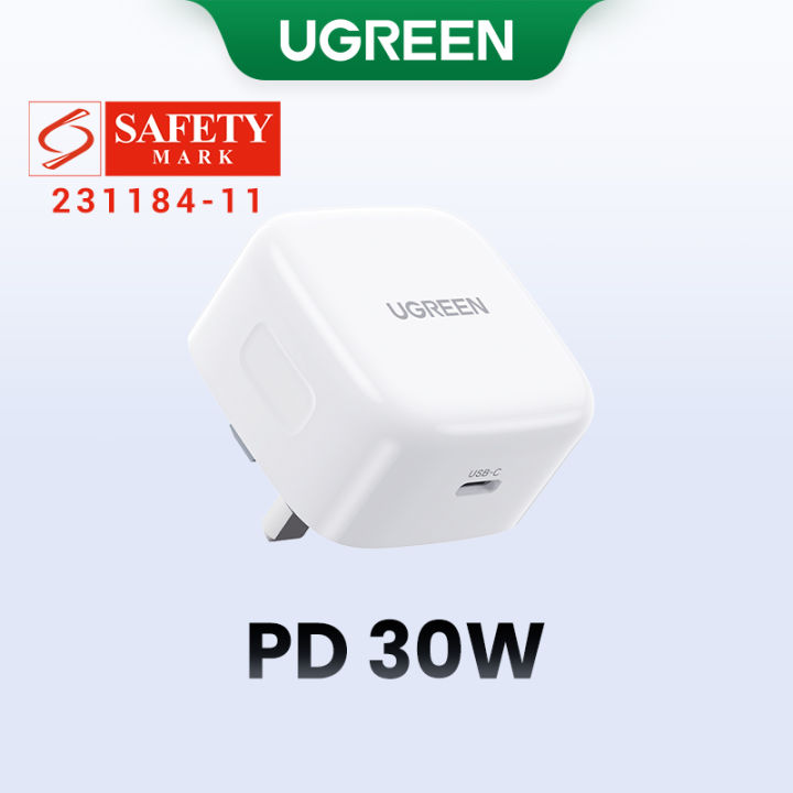 UGREEN PD 30W USB C Wall Charger - PD Fast Charger Type-C Power Adapter Compatible for iPhone 16 15 Pro Max iPhone 16 15 Plus, Samsung Galaxy S25 S24 Ultra, iPad Mini/Pro, Huawei Fast QC 4.0 Pixel 7 Airpods