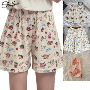 Womens Sleeping Pants Cute Cartoon Pajamas Summer Lightweight Breathable Casual Shorts Loose Oversized Shorts Soft Comfortable Cool Breathable Home Clothing