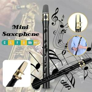 Mini Pocket Saxophone C Key Sax Woodwind Instrument Little Saxophone Sax Musical Bag Woodwind Instrument Portable