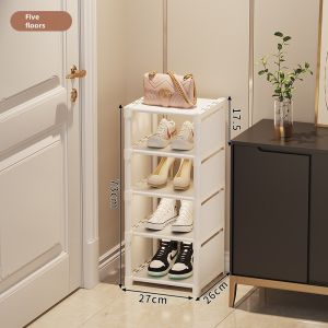 Simple Shoe Rack at the Door For Home Indoor Economical Shoe Cabinet Beautiful Storage Rack Multi-Layer Narrow Small Space Saving Handy Gadget