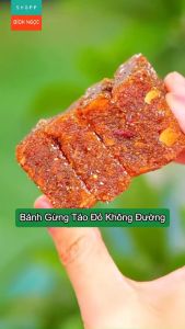 Bánh gừng táo đỏ không đường dưỡng thần tâm an khí huyết lưu thông tốt cho sức khỏe – Túi 500g/ 1kg