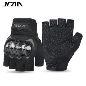 JCAA Half Finger Summer Motorcycle Gloves Men Women Breathable Riding Gloves for Biker Cycling Fingerless Design