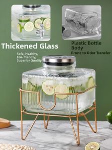 HUALUOLAN | High Borosilicate Thickened Cold Water Jug with Tap