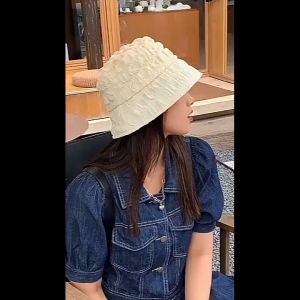 Golden หมวกแฟชั่น พร้อมส่งจากไทย หมวกบัคเก็ต สีพื้น รุ่นคลาสสิค หมวกผู้หญิง Fashion Bucket Hats