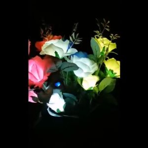 Flower LED Solar Light Waterproof 3 Rose Flowers Outdoor Garden Solar Lights Lawn Terrace Waterproof Lampu Solar Anti Air Raya Ramadan 2023