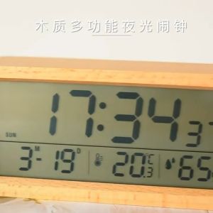 พร้อมส่ง ไม้ไผ่ LED ไม้นาฬิกาปลุกดิจิตอลไม้ Despertador Desktop อิเล็กทรอนิกส์ AAA นาฬิกาตาราง Decor ไม้นาฬิากา
