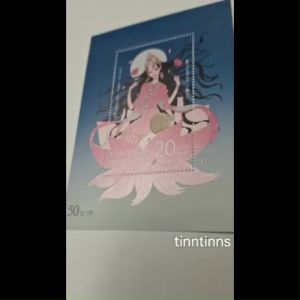 ชีทแสตมป์พระลักษมี สื่อแห่งความรัก 2568 พระแม่ลักษมี เทพีแห่งความรัก มูเตลู ด้านหลังพิมพ์บทสวดบูชา