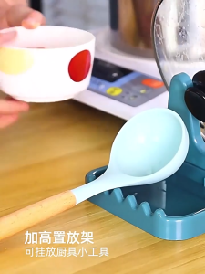 Kitchen Multifunctional Storage Tableware Rack Household Stand-Up Foldable Pot Cover Spatula Soup Spoon Storage Rack Rak Sudu Penutup Periuk 锅盖勺子架