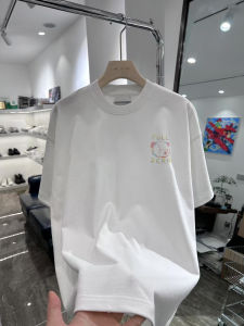 Áo Thun Cotton Tay Ngắn in Hình Gấu Phong Cách Mỹ Mùa Hè Cho Nam Áo Thun Cotton Cổ Tròn Rộng Rãi Thường Ngày Mùa Hè