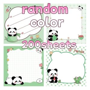 200sheets Panda Memo Pads Cute Animal Note Pads No Adhesive for Students Aesthetic Office School Supplies Bulk Notebook Labels