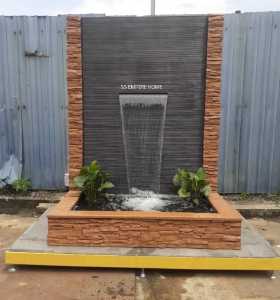 Feng Shui W16 Fiberglass 6x4x8H Filter Wall Water Pond Kolam Air Garden Water Feature 风水流水喷泉瀑布池 Fish Outdoor Waterfall
