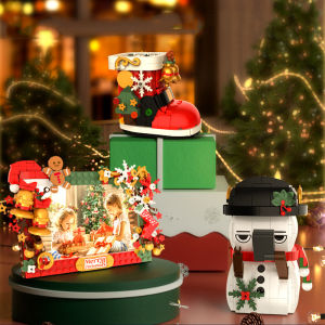 Bộ đồ chơi lắp ráp khối xây dựng chủ đề giáng sinh hãng JAKI làm quà noel cho bé