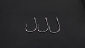 Hirisi 45 x PTFE Coated High Carbon Stainless Steel Barbed Fish Hook With Eye Carp Fishing Hook Link Accessories X505