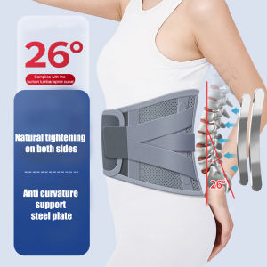 1pc New Breathable Lower Back Support for Women & Men Adjustable Lumbar Support Belt with 4 Stays for Herniated Disc Sciatica