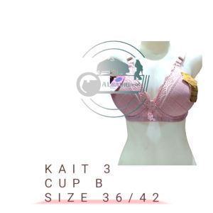 BRA MUTIF RENDA KOTAK FEMA CUP B KAIT 3 BUSA KUAT TIDAK GAMPANG PECAH