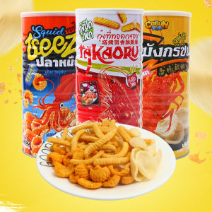 Cailun 100G Gold Squid Roll Thai Flavor Prawn Cracker Prawn Crisp Inflated Food Canned Internet Celebrity Crispy Snacks