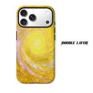 BILIBILI | gold glitter swirl marble Phone Case for iPhone 18 17 16 15 14 13 12 11 Air Pro Max Plus Double-layer Cover