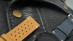 20mm 22mm Universal Handmade Cowhide Breathable Watch Band 4 Colors Oil Wax Genuine Leather Straps for Samsung Galaxy for HuaWei