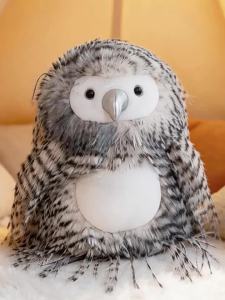 QIAOSHANG | Realistic Educational Owl Stuffed Toy