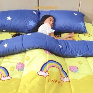 Set Bedcover Kintakun BLUXE King Size Motif Anak Karakter - Motif Cetak Grafis/Motif Berbintik - Bahan Microtex Hi-Breath