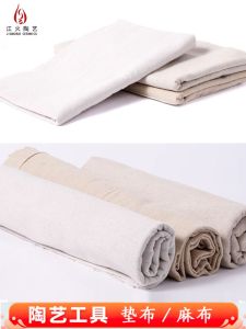 ผ้าคลุมโต๊ะโมเดลดินเผาทำมือสำหรับเด็กอนุบาล ผ้าซับซึมน้ำลายแบบถักปักลาย ผ้าคลุมโต๊ะ ผ้าฝ้ายลินิน สีสันสดใส