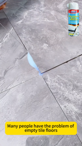 Gooti  900ml Tile Hollowing Repair Adhesive - Strong Adhesive for Loose Floor & Wall Tiles No Removal Needed Self-Spraying Filling 1mm Gap Waterproof Fast-drying Stronger than Cement Steel Needle Can Bend 90° Eco-Friendly Odorless Firmly Bonded