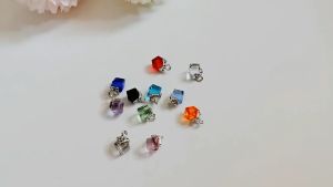 10PCS Charm Enamel Pendant Charm Persegi Kristal City Beads Kerajinan Aksesoris Gelang