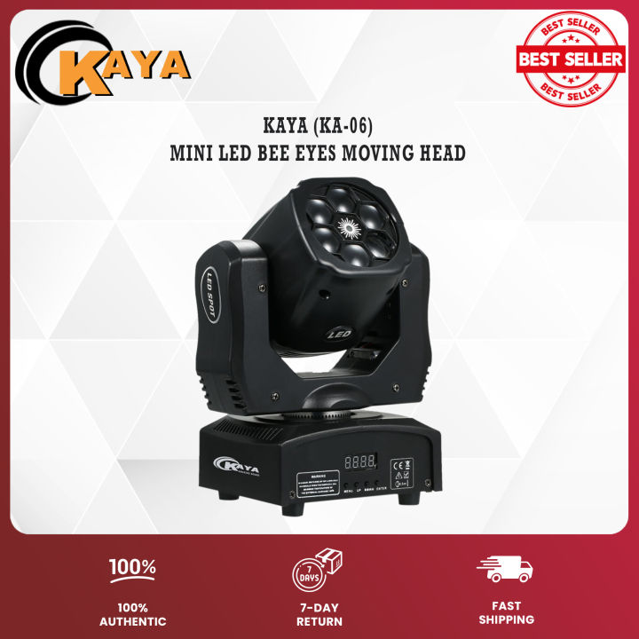 KAYA (KA-06) - Mini 6 LED Bee Eyes Moving Head Light with Laser Disco Light